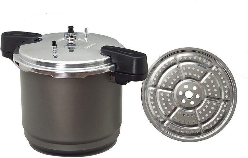 Granite Ware F07322 Pressure Canner and CookerSteamer 12Quart Black by Granite Ware