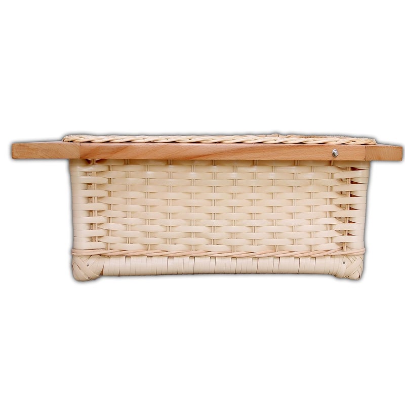 RH WOODEN AND PLASTIC COMBO WICKER BASKET FOR MODULAR KITCHEN FOR STORING VEGETABLE AND FRUITS (22.25 W X 20 L X 8H) - Image 2