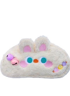 Kawaii Pencil Pen Case, Big Capacity Pen Bag Box, Cartoon Animal Creative Pencil Cases Boxes, Suitable for Teen Girls Adults (Beige Bunny)