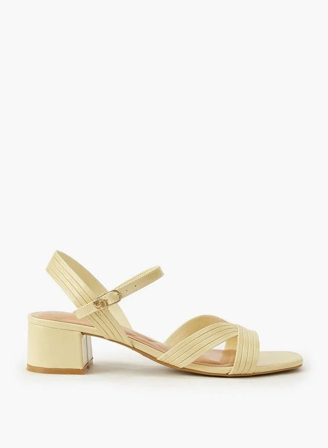 سيليست صنادل بكعب عريض بحزام نسائي