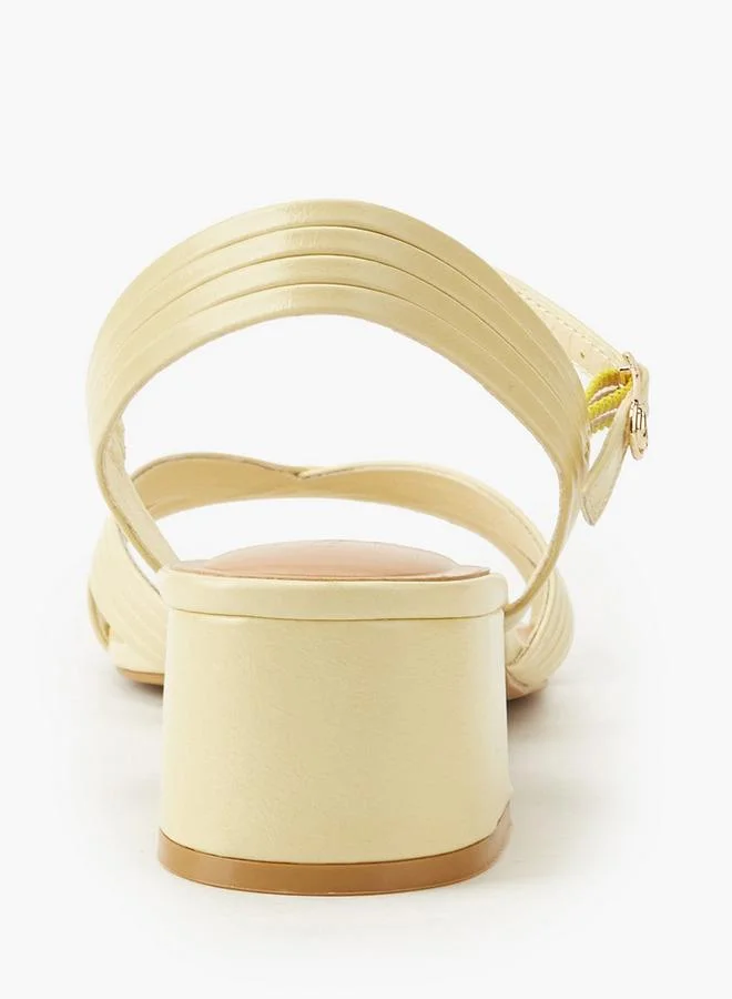 Celeste Yellow Women Block Heel Strap Sandals for Women | Best Price UAE