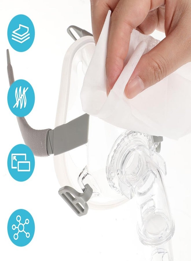 ILSSLI 100 Pack CPAP Mask Wipes Travel CPAP Wet Wipes Unscented Individually Wrapped Cleaning Towelettes for Full Face Masks Tubes CPAP Accessories - Image 3