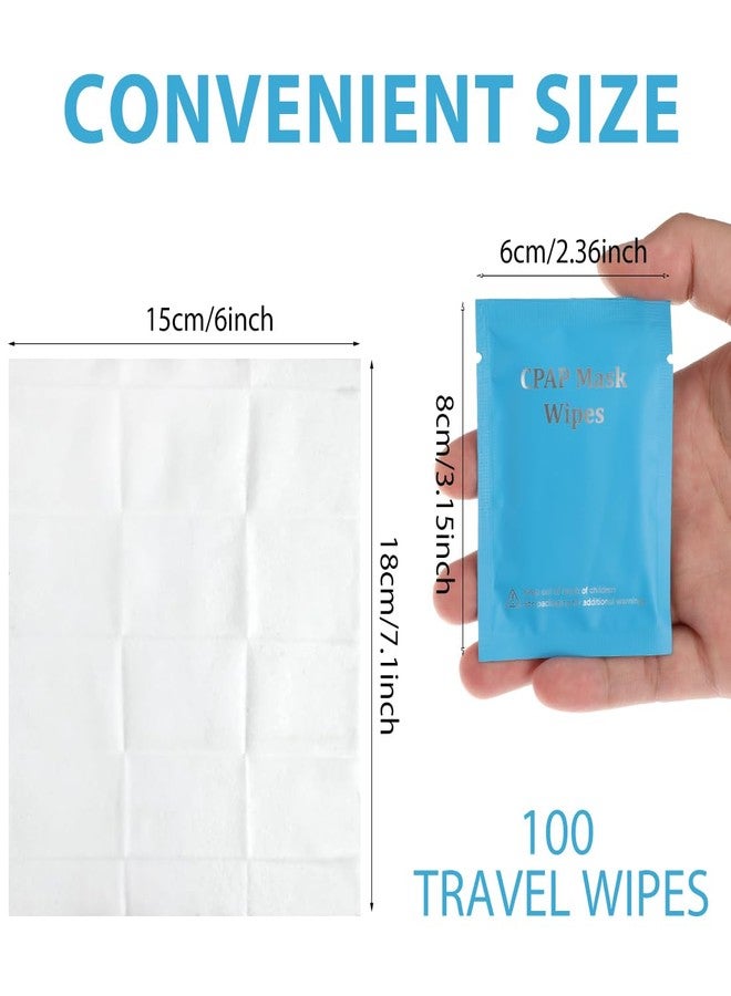 ILSSLI 100 Pack CPAP Mask Wipes Travel CPAP Wet Wipes Unscented Individually Wrapped Cleaning Towelettes for Full Face Masks Tubes CPAP Accessories - Image 2
