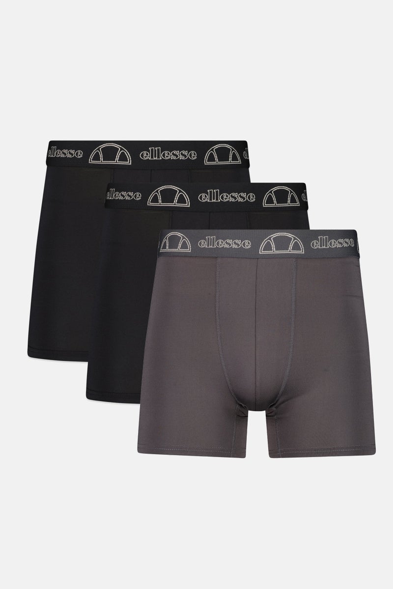 Ellesse شورت بوكسر رجالي 3 قطع بشعار العلامة التجارية، متعدد الألوان - Image 1