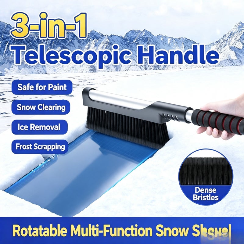 Suitu ST-3901 2-in-1 Ice Scraper Snow Brush with Telescopic Handle - Image 2