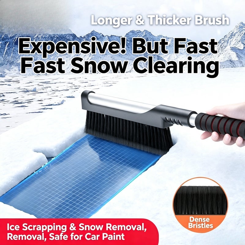 Suitu ST-3901 2-in-1 Ice Scraper Snow Brush with Telescopic Handle - Image 1