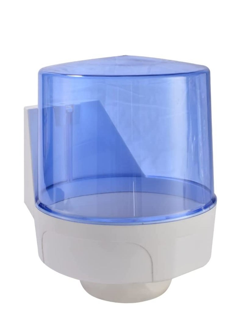 Maxi-Roll Dispenser Tissue Center Pull Plastic Wash Wall Mounted Toilet Blue - Image 1