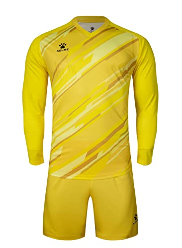 KELME Soccer Goalkeeper Jersey Pro Set Uniform - Padded Goalkeeper Shirt Shorts Socks - Men's Goalie Jersey Adults Kids (Yellow, Medium) - Image 2