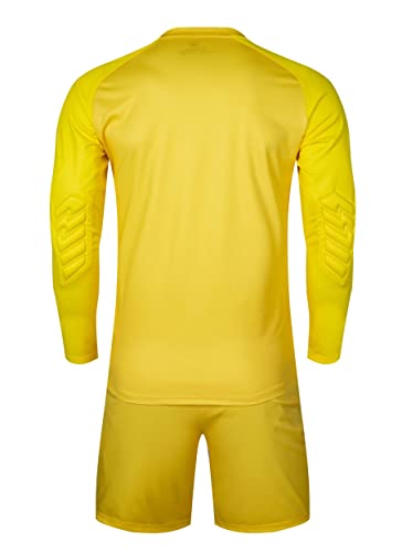 KELME Soccer Goalkeeper Jersey Pro Set Uniform - Padded Goalkeeper Shirt Shorts Socks - Men's Goalie Jersey Adults Kids (Yellow, Medium) - Image 3