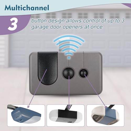 Cooouds 2 for Sears Craftsman Garage Door Remote 139.53753 53753 139.18191 HBW2028 371LM 373LM 375LM 950CD 953D 956D, Work with Purple Learn Button ONLY(2006-2013) - Image 5