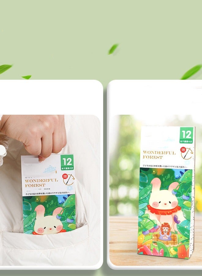 BF HOME Kids Watercolor Painting Book Coloring Set 12 Unique Scene Patterns Paint with Water Books with Brush & Built-in Palette Portable Travel Art Kit Birthday Gifts for Boys Girls - Image 3