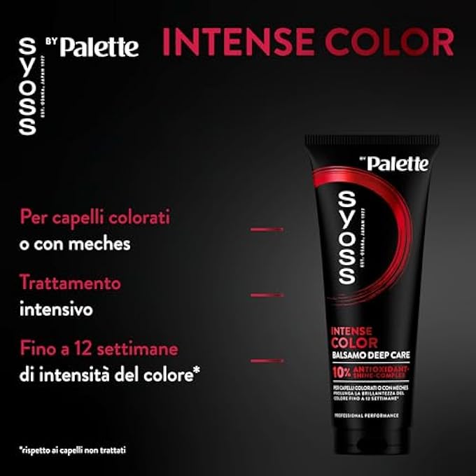 SYOSS PALETTE INTENSE COLOUR DEEP CARE CONDITIONER 250 ML, RESTRUCTURING HAIR CONDITIONER WITH 10% ANTIOXIDANT SHINE COMPLEX EXTENDS COLOUR BRILLIANCE BY UP TO 12 WEEKS - Image 3