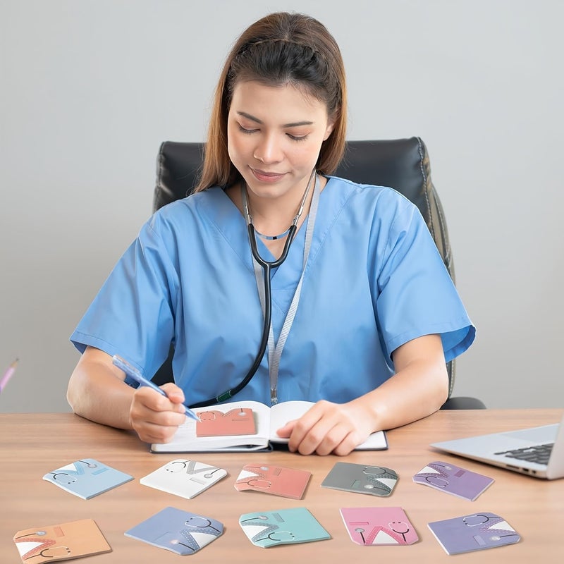 Fun Nurse Uniform Sticky Notes 20 Sheets Creative Shaped Hospital Memo Stickers - Image 2
