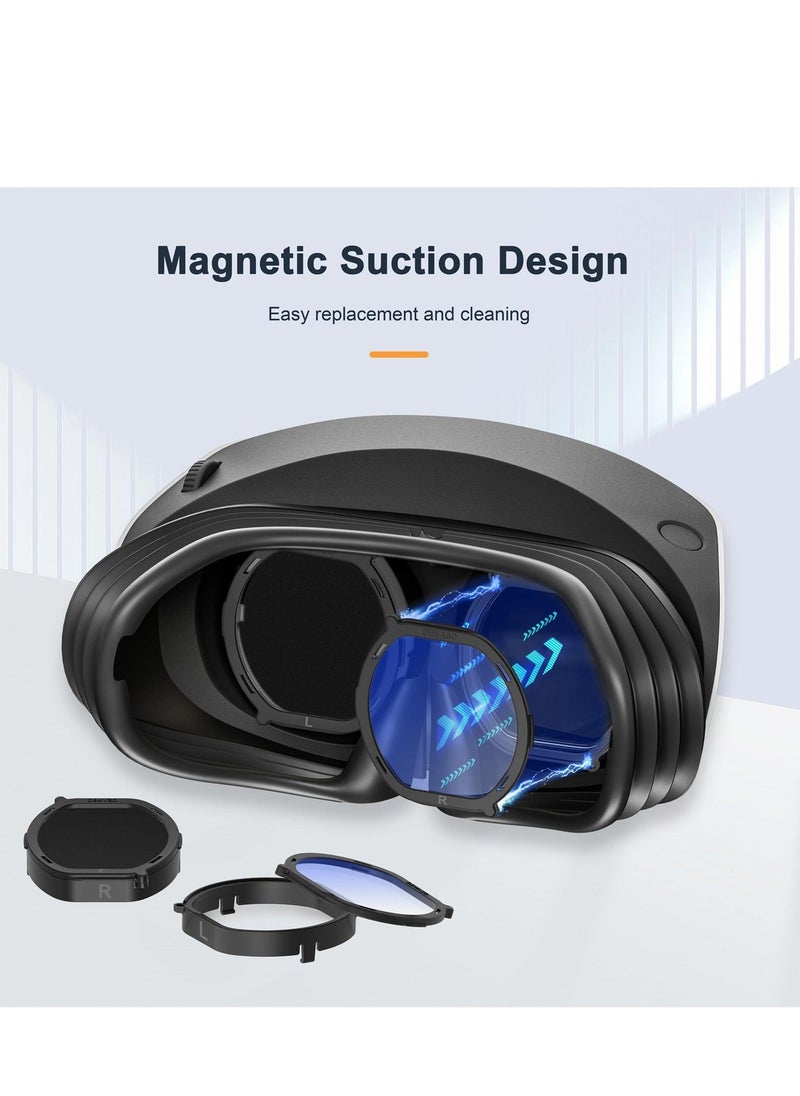 طقم واقي عدسات PSVR2، ملحقات مضادة للخدش لجهاز بلاي ستيشن VR2، تشمل نظارات حجب الضوء الأزرق، تركيب سهل - Image 5