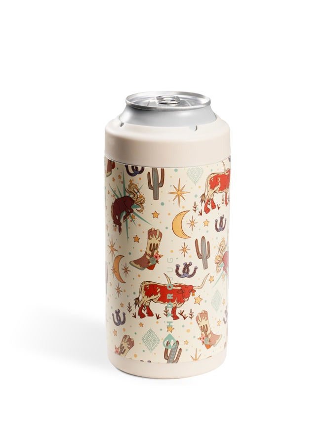 HydroJug Standard Can Cooler - 2-in-1 Insulated Can Cooler Cup - Stainless Steel Can Holder with Non-Slip Rubber Base - Screw-Top Lid - Dishwasher Safe - 16oz, Rodeo - Image 1