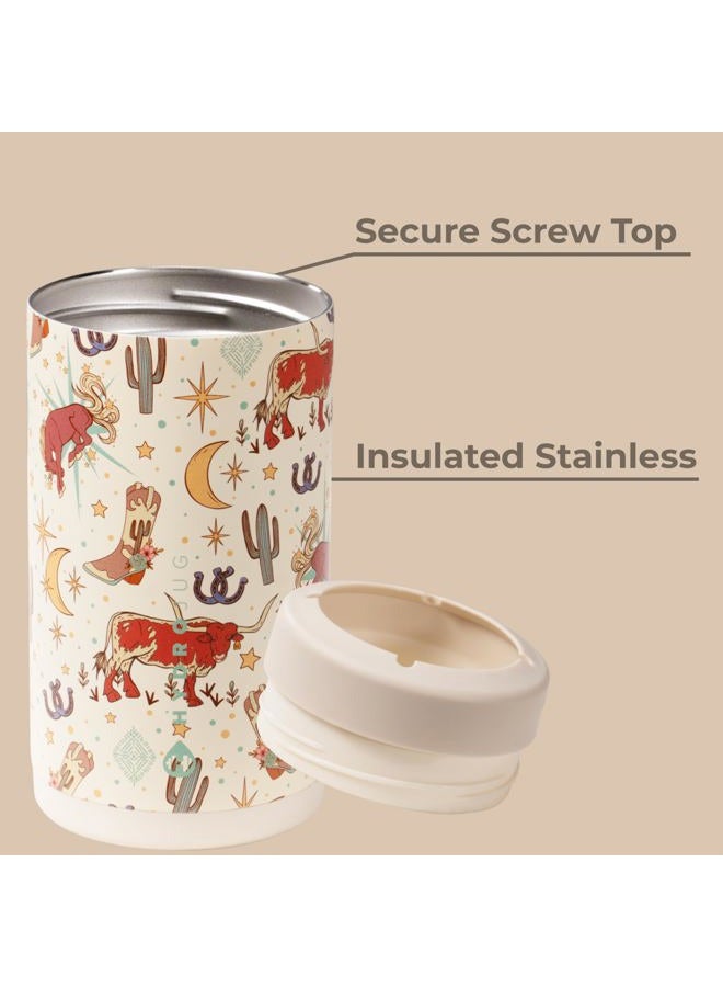 HydroJug Standard Can Cooler - 2-in-1 Insulated Can Cooler Cup - Stainless Steel Can Holder with Non-Slip Rubber Base - Screw-Top Lid - Dishwasher Safe - 16oz, Rodeo - Image 3