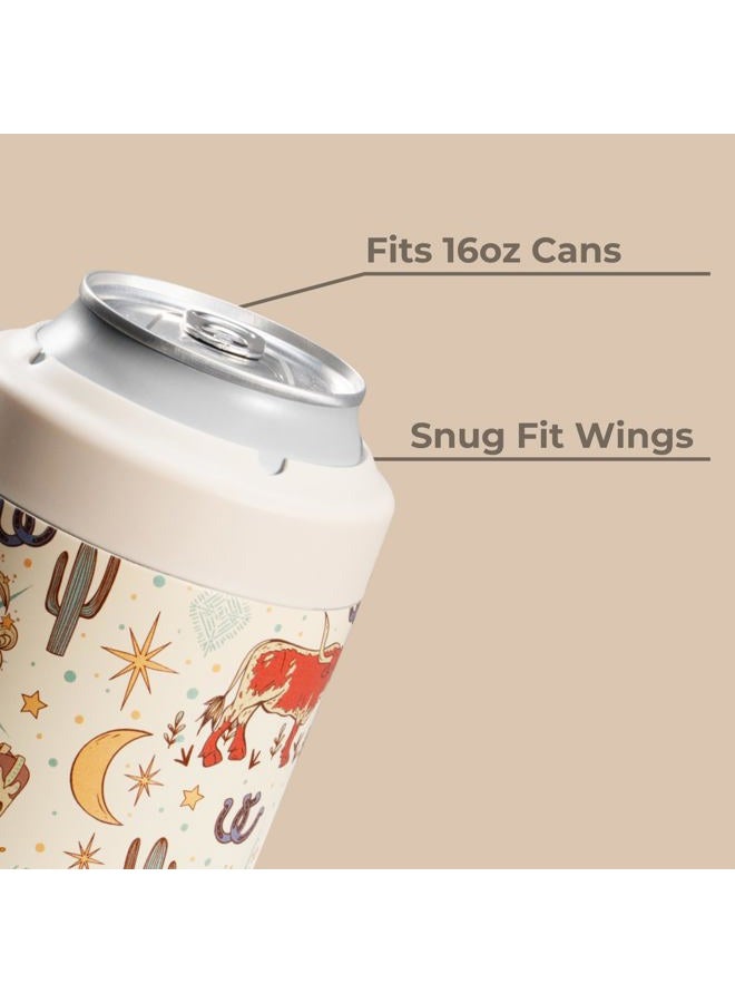 HydroJug Standard Can Cooler - 2-in-1 Insulated Can Cooler Cup - Stainless Steel Can Holder with Non-Slip Rubber Base - Screw-Top Lid - Dishwasher Safe - 16oz, Rodeo - Image 4