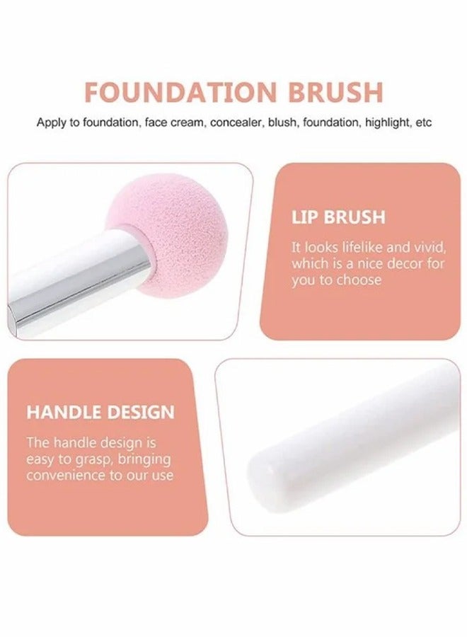 3 pcs Sponge Makeup Applicator With Handle, Sponge Eyeshadow Applicators Makeup, Eyeshadow Sponge Brush, Cotton Eye Makeup Eyeshadow Brushes for Women Girls 4.7 inch Long Washable - Image 4