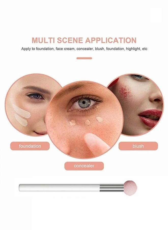 3 pcs Sponge Makeup Applicator With Handle, Sponge Eyeshadow Applicators Makeup, Eyeshadow Sponge Brush, Cotton Eye Makeup Eyeshadow Brushes for Women Girls 4.7 inch Long Washable - Image 3