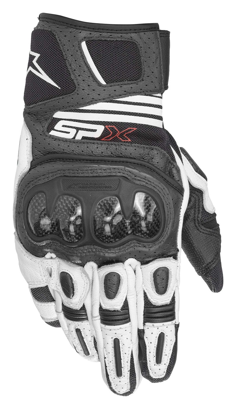 Alpinestars SP X Air Carbon V2 Men's Street Motorcycle Gloves - Black/White/Medium - Image 2