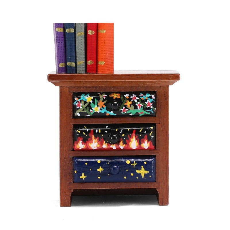 ASVP Shop ACOTAR Inspired Archeron Sisters Mini Dresser â€“ Artistically Designed Bookshelf Decor - Image 1