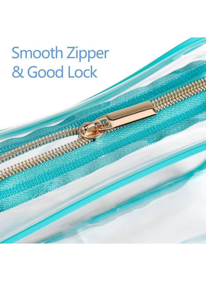 Packism Clear Makeup Bags - 3 Pack Tsa Approved Toiletry Bags Clear Toiletry Bags For Traveling, Clear Cosmetic Bags Airport Carry On Clear Compliant Bag, Green - Image 4