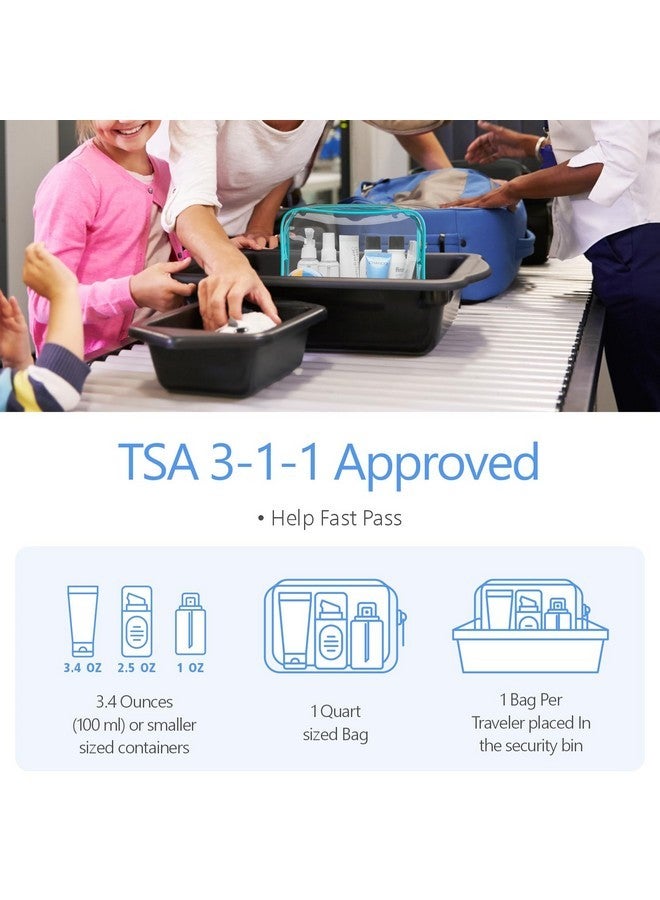 Packism Clear Makeup Bags - 3 Pack Tsa Approved Toiletry Bags Clear Toiletry Bags For Traveling, Clear Cosmetic Bags Airport Carry On Clear Compliant Bag, Green - Image 2