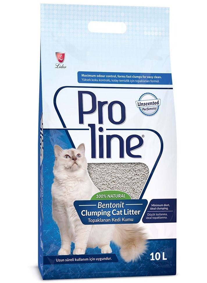 PROLINE Bentonite Clumping Cat Litter Unscented 10 L 