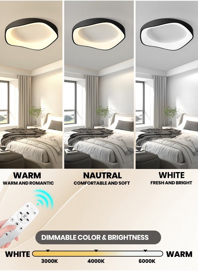YATAI LIGHTING Modern Flush Mount LED Ceiling Light Fixture, 59W Dimmable LED Ceiling Lamp with Remote Control, LED Ceiling Lamp for Bedroom/Kitchen/Dining Room Lighting, Flush mount Ceiling Light  - Image 4