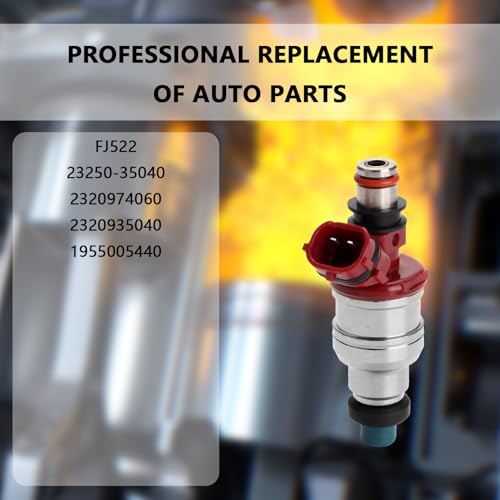 NECATUO Set of 4 Fuel Injectors Compatible with Toyota 4Runner Pickup 1989 1990 1991 1992 1993 1994 1995 Replaces FJ522 2325035040 1955005440 - Image 3