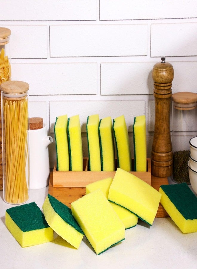 Maxcheck 240 Pcs Individually Wrapped Sponge Dishwashing Sponge Bulk Non Scratch Scouring Pad Kitchen Scrub Sponges for Household Cleaning Rental Dishes Hotel Apartment Car (Yellow, Green) - Image 4