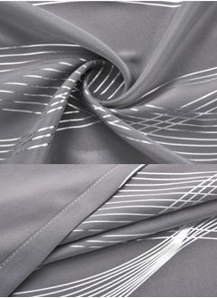 KYD 1 Panel Fabric Nation Curtain Light Blocking Curtains,  Silver Foil Print Thermal Insulated Room Privacy Insulated Liner Grommet Privacy Curtain Tiers 100*250cm Grey  - Image 4
