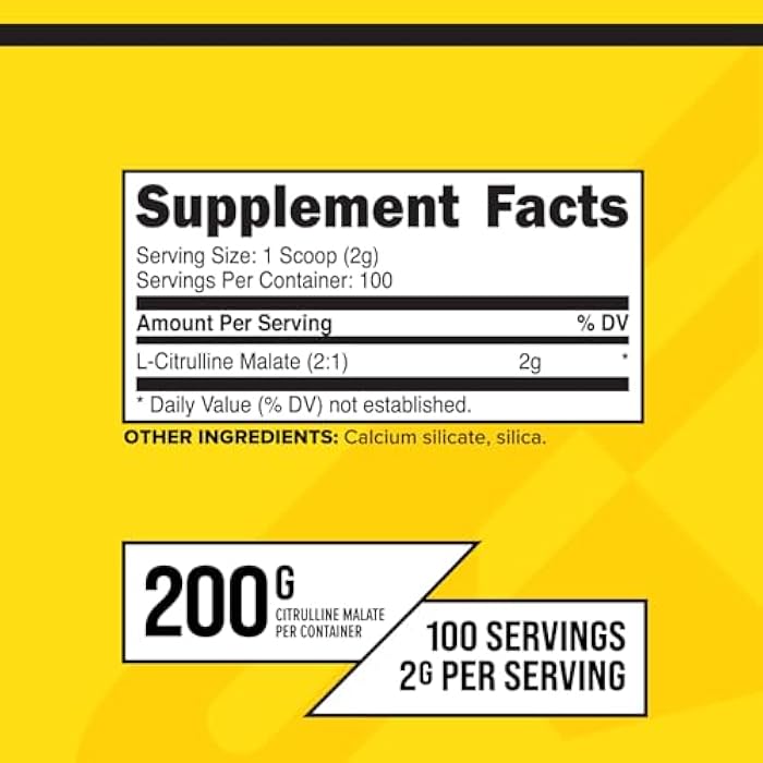 PrimaForce L-Citrulline Malate Powder, Unflavored Pre Workout Supplement, 200 Grams - Boosts Energy, Aids Recovery, Enhances Strength Performance – Vegan, Non-GMO - Image 2