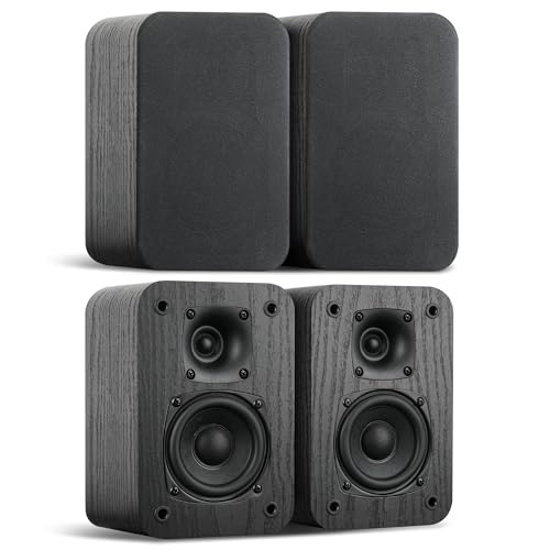 Saiyin 5.0 Home Theater System, 100w HiFi Surround Sound Speakers with Stereo Surround Sound and Classic Rretro Wood Grain for TV/PC, Passive, Amplifier or Receiver Required, Cable Not Included - Image 4