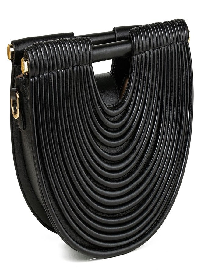 Niction Slouchy PU Leather Cloud Semicircles Bags Women Woven Crossbody Purse Underarm Shoulder Hobo Bag Top Handle Tote Handbag 2025 - Image 1
