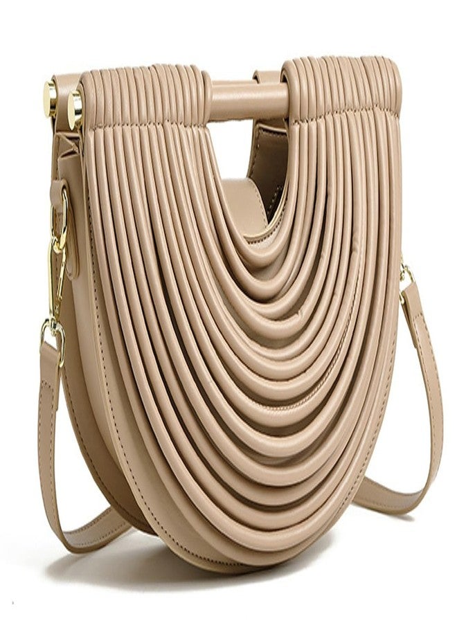 Niction Slouchy PU Leather Cloud Semicircles Bags Women Woven Crossbody Purse Underarm Shoulder Hobo Bag Top Handle Tote Handbag 2025 - Image 3