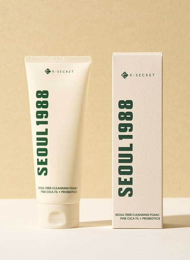K-SECRET Cleansing Foam, Seoul 1988, Pine Cica 1%, Probiotics, 150ml - Image 1