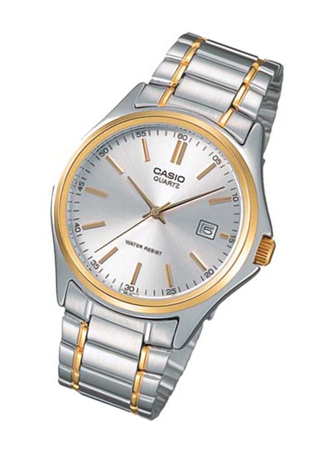 CASIO Men Stainless Steel Quartz Analog Watch MTP-1183G-7ADF - 39 mm - Silver/Gold - Image 2