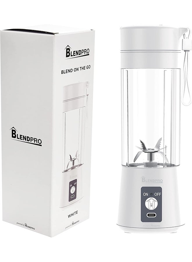 Home Pro Home Pro Blendpro Portable Blender with Six Leaf Blade High Power 380ml White  - Image 1