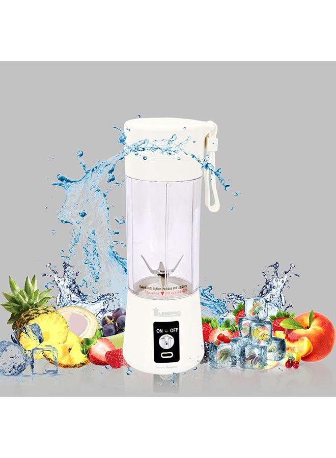 Home Pro Home Pro Blendpro Portable Blender with Six Leaf Blade High Power 380ml White  - Image 2