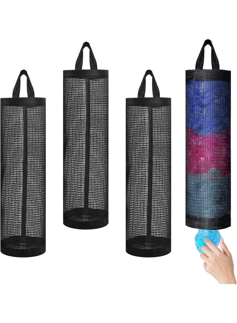 4 Pcs Plastic Bag Holder for Grocery Bags, Hanging Storage Bags Plastic Mesh Bags Dispenser Organizer Trash Bags Grocery Shopping Bag Holder for Home And Kitchen - Image 1