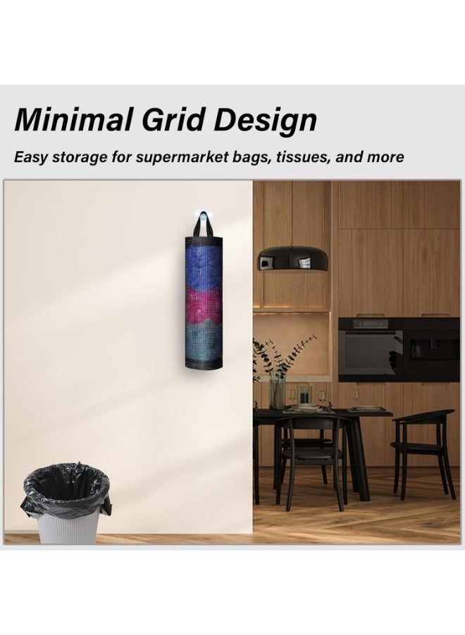 4 Pcs Plastic Bag Holder for Grocery Bags, Hanging Storage Bags Plastic Mesh Bags Dispenser Organizer Trash Bags Grocery Shopping Bag Holder for Home And Kitchen - Image 3