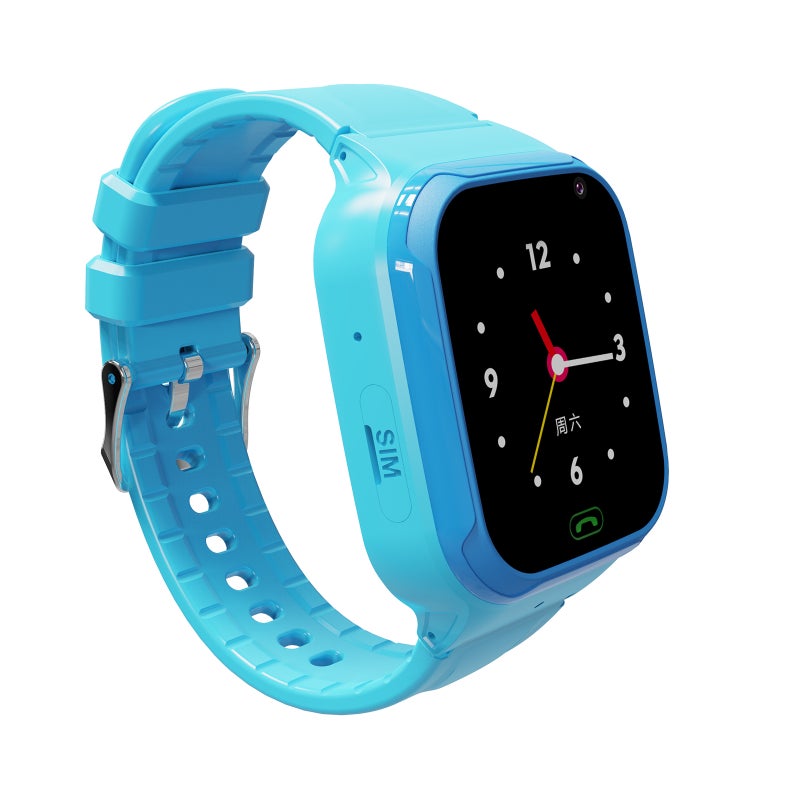 4G Kids Smart Watch: Blue, Accurate Lbs/WiFi Location Tracking - Multifunctional Two-Way Communication Child Tracker Watch for Kids, School, Outdoor Use - Image 1