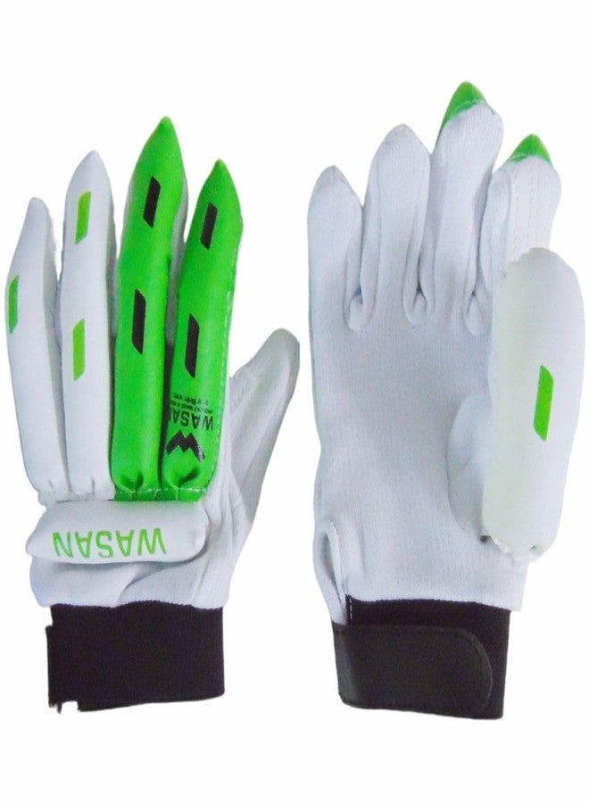 Wasan Cricket Batting Gloves Small Boy (7-10 Years, Green/White) - Image 3
