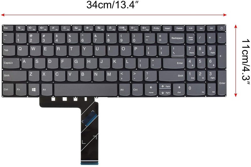 Wefly Laptop Keyboard Compatible for Lenovo ideaPad 520-15IKB S145-15IWL Series Laptop US Layout - Image 2