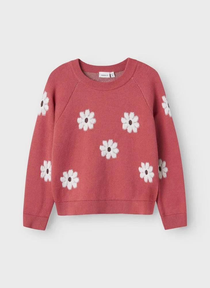 نيم ات Kids Nmfleia Flower Sweatshirt