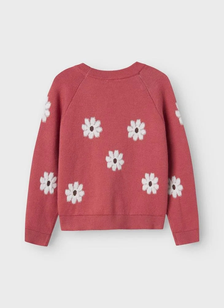 نيم ات Kids Nmfleia Flower Sweatshirt