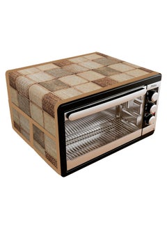 Kuber Industries Kuber Industries Oven Top Cover | Non-Woven Microwave Oven Top Cover with 4 Utility Pockets | Oven Cover for Kitchen Décor | Chatai Oven Top Cover | Brown  - Image 1