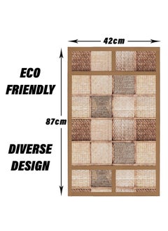 Kuber Industries Kuber Industries Oven Top Cover | Non-Woven Microwave Oven Top Cover with 4 Utility Pockets | Oven Cover for Kitchen Décor | Chatai Oven Top Cover | Brown  - Image 2