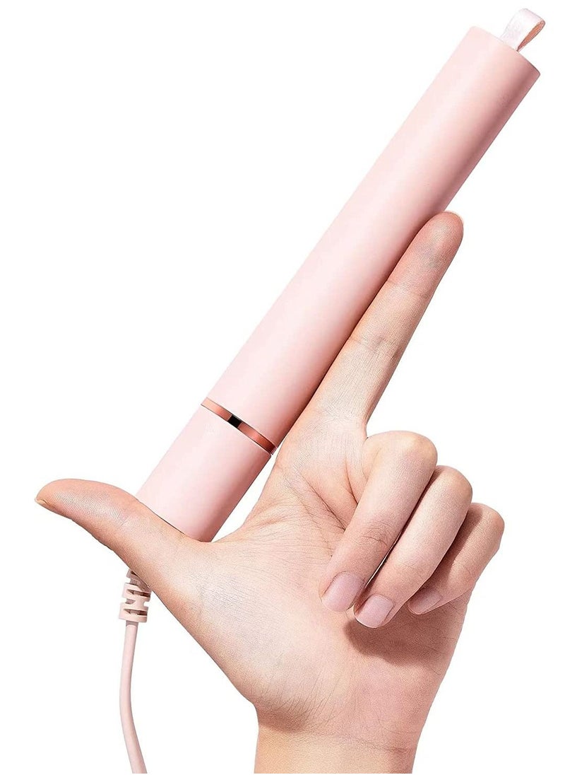 SYOSI - Mini Hair Straightener Mini Portable Flat Iron Travel Size Small Flat Irons Curling Iron for Short Hair 2 in 1 Pink Portable Flat Iron for Bangs - Image 1